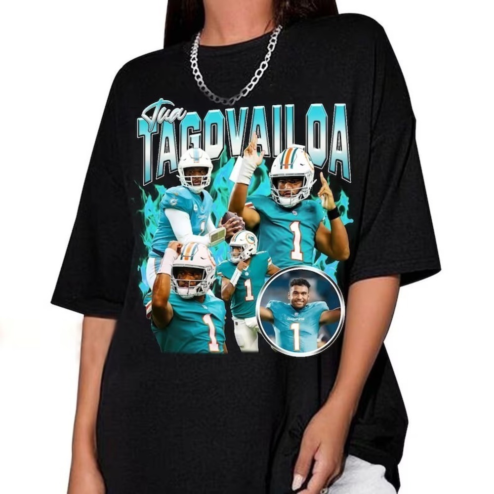 Tua Tagovailoa 90s Inspired Football Player T Shirt